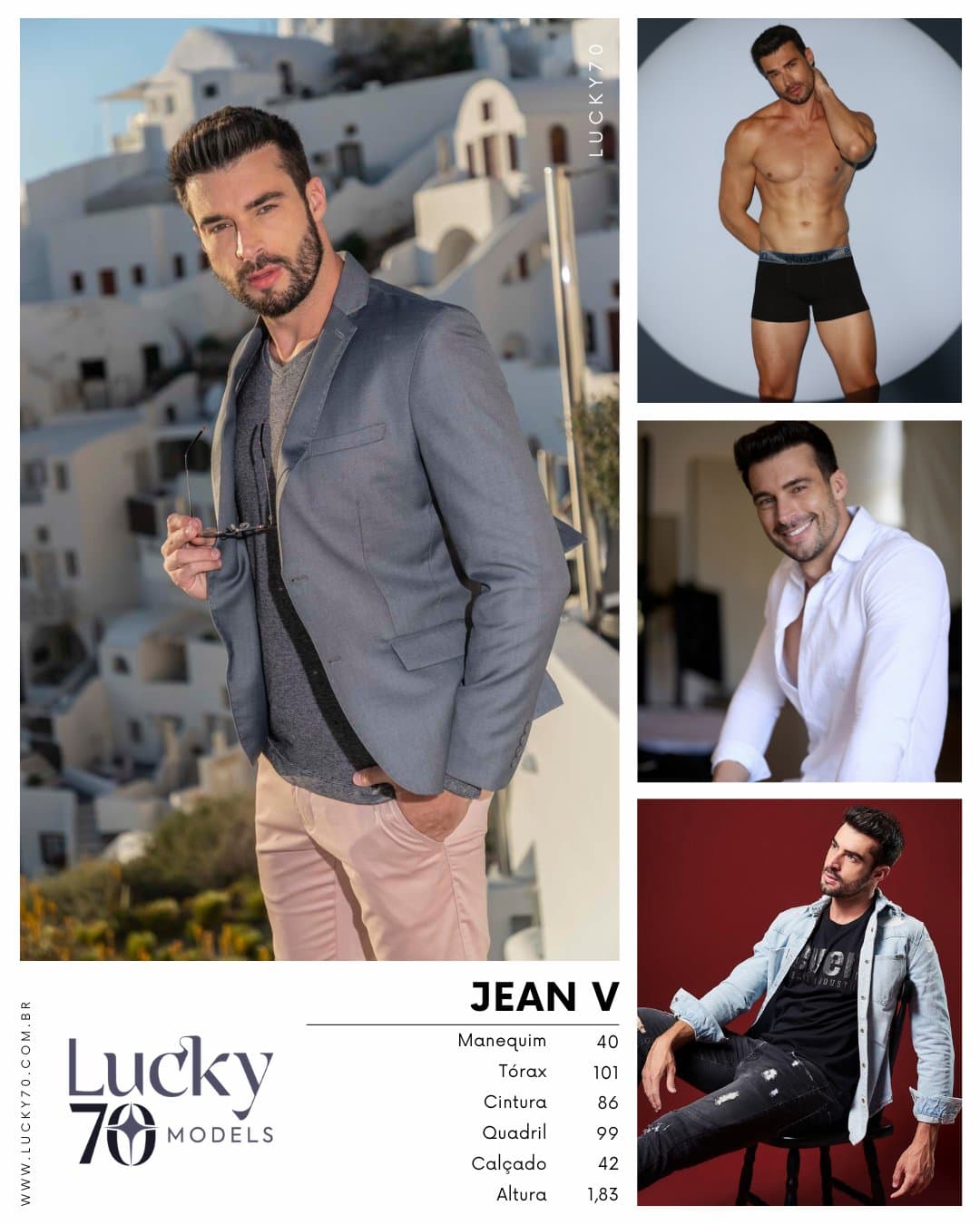 JEAN V, modelo da Lucky70 Models