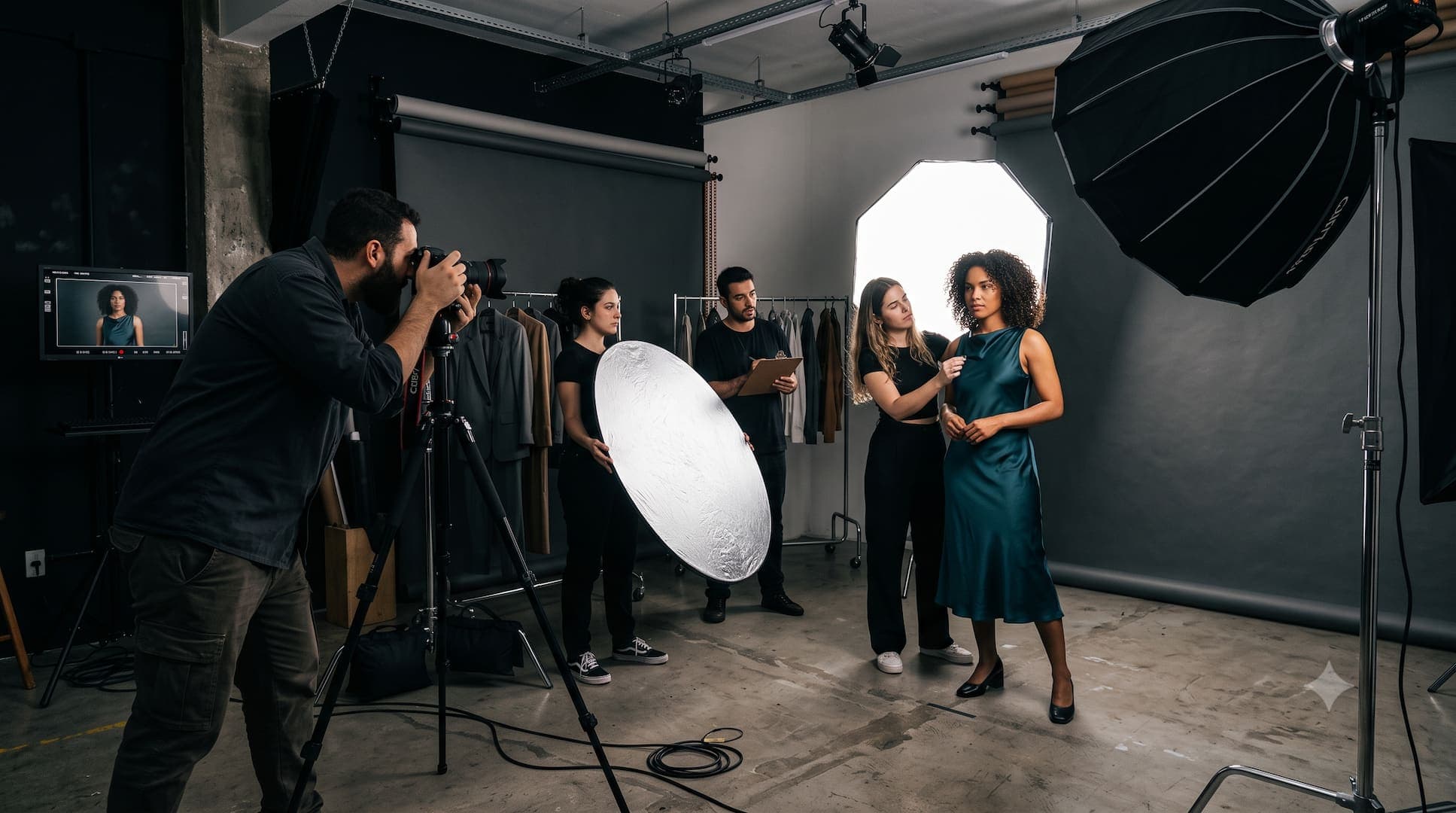 Produção de moda com modelos da Lucky70 em Brusque SC