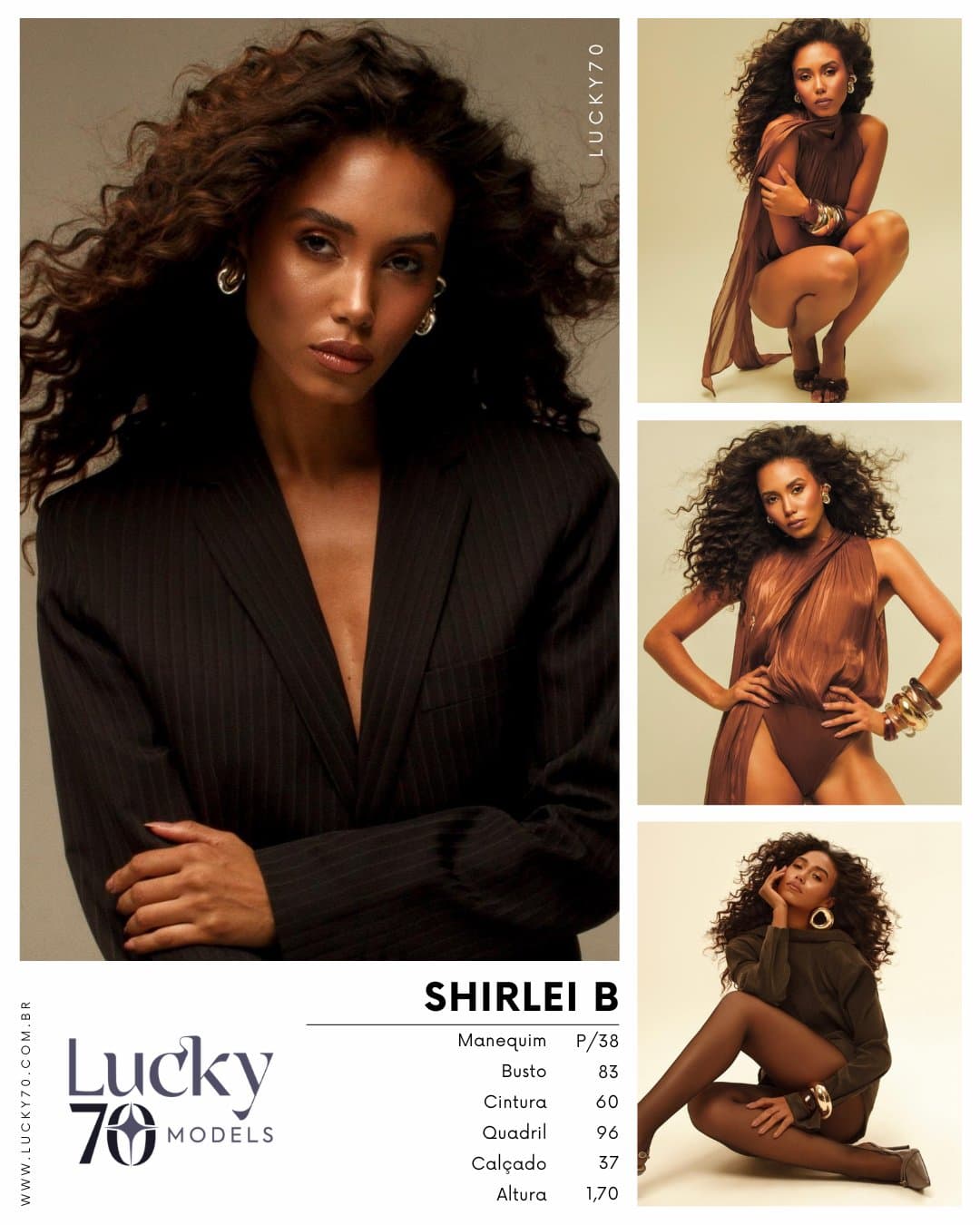 SHIRLEI B, modelo da Lucky70 Models