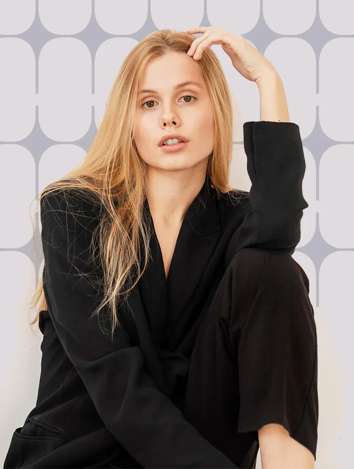 Modelo mulher em retrato elegante